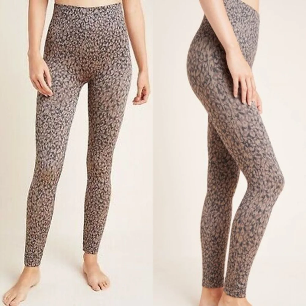 SPANX Look At Me Now Animal Leopard Print High Waisted Rise Leggings Small - Picture 2 of 11